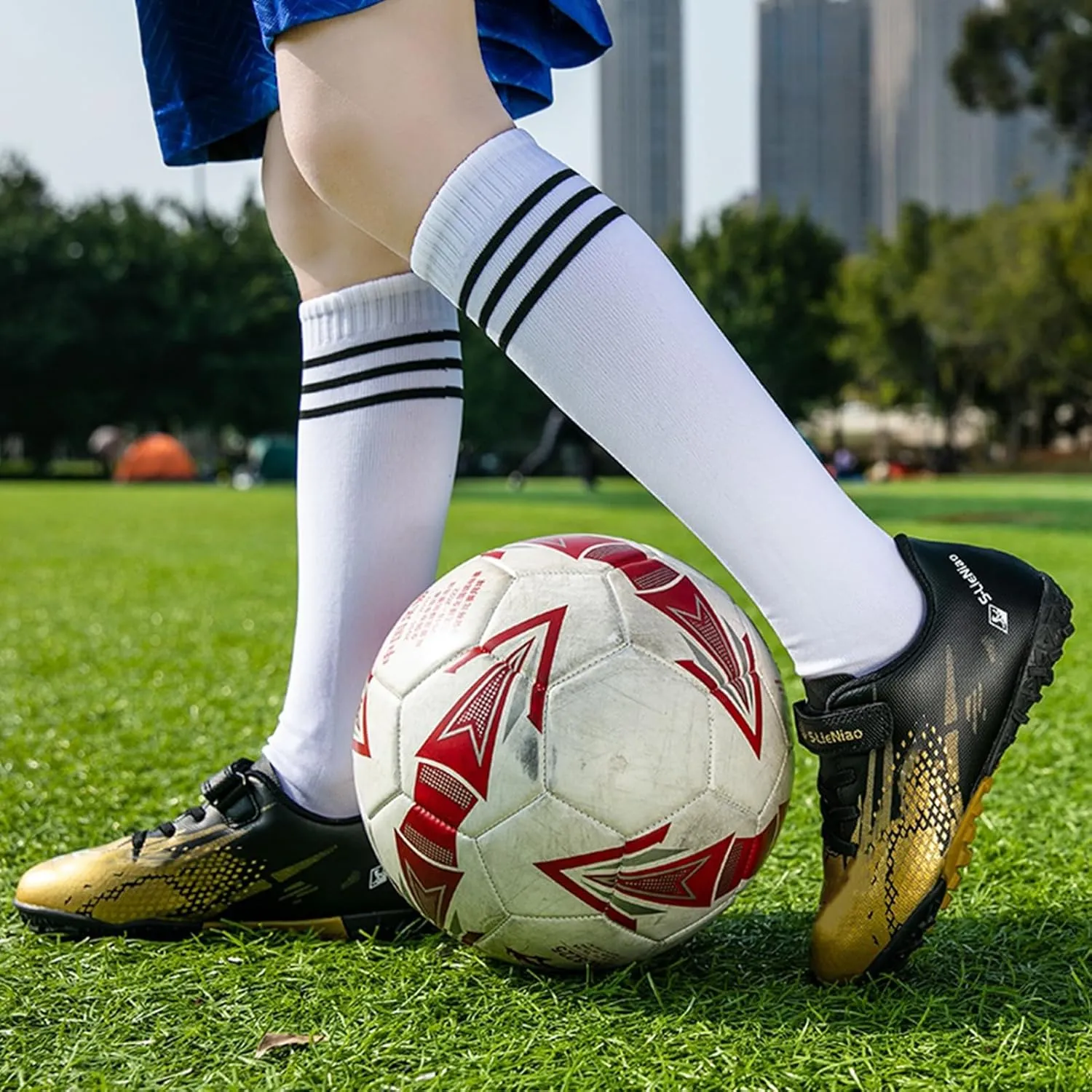 Kids Turf Soccer Shoes Boys Girls Youth Indoor Outdoor Soccer Cleats Football Shoes (Toddler/Little Kid/Big Kid)