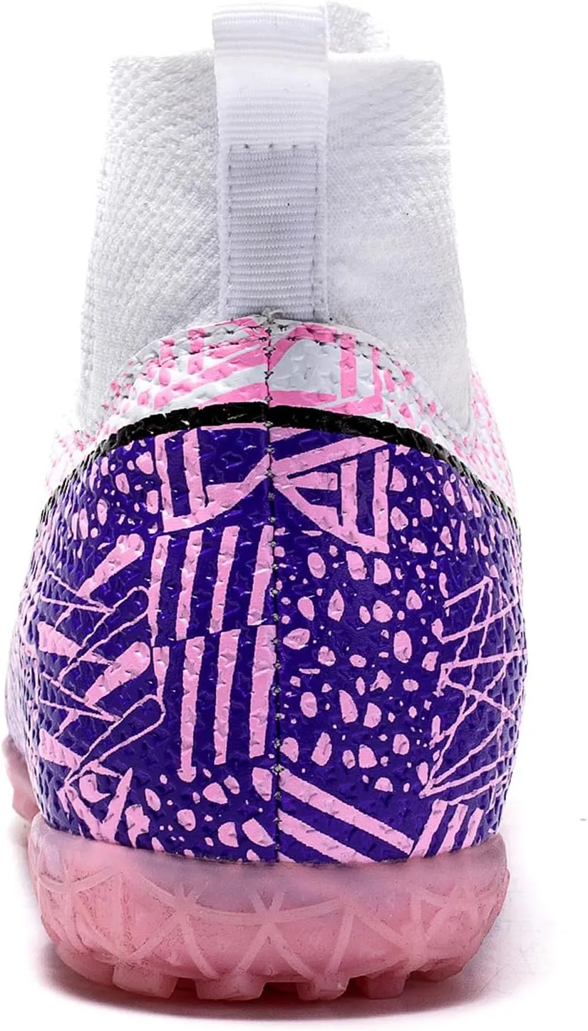 Kids Turf Soccer Shoes Boys Girls Youth Indoor Outdoor Soccer Cleats Football Shoes (Toddler/Little Kid/Big Kid)