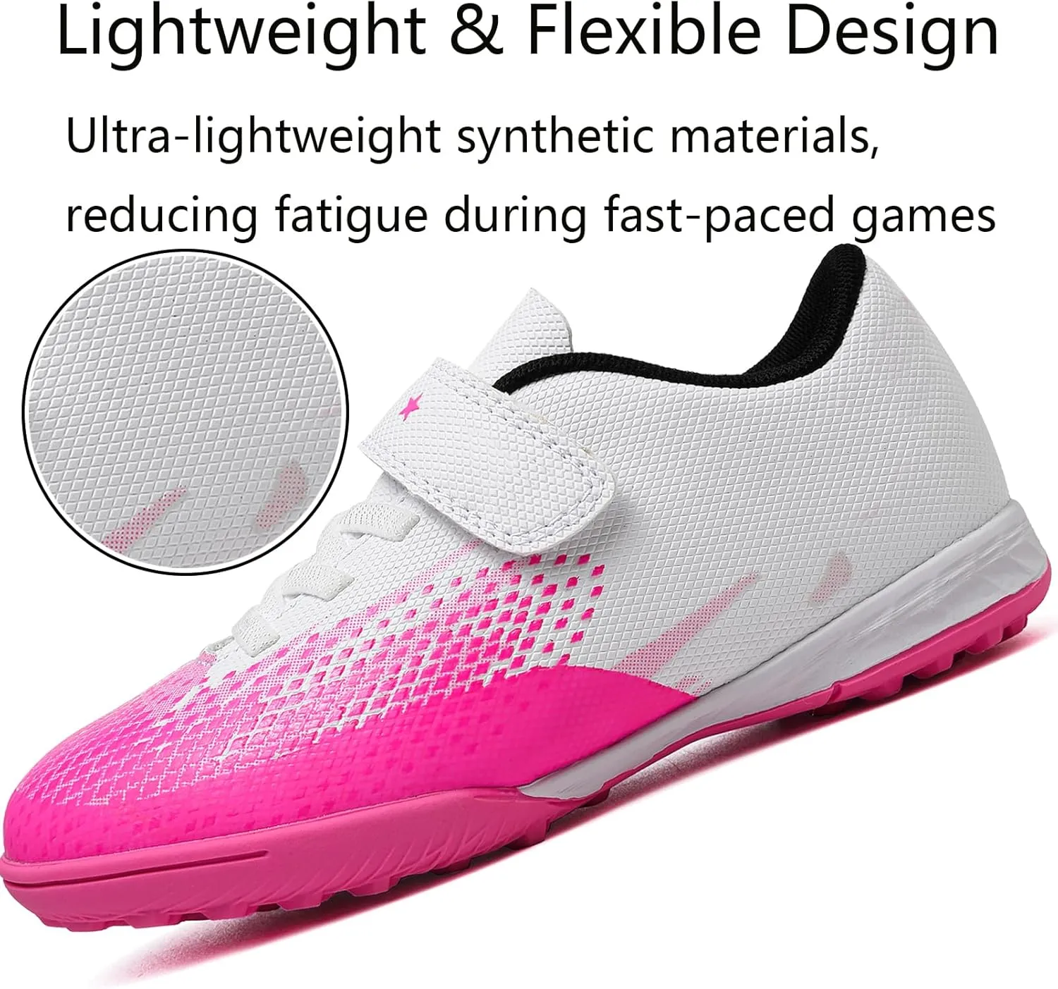 Kids Turf Soccer Shoes Boys Girls Youth Indoor Outdoor Soccer Cleats Football Shoes (Toddler/Little Kid/Big Kid)