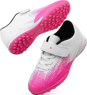 Kids Turf Soccer Shoes Boys Girls Youth Indoor Outdoor Soccer Cleats Football Shoes (Toddler/Little Kid/Big Kid)