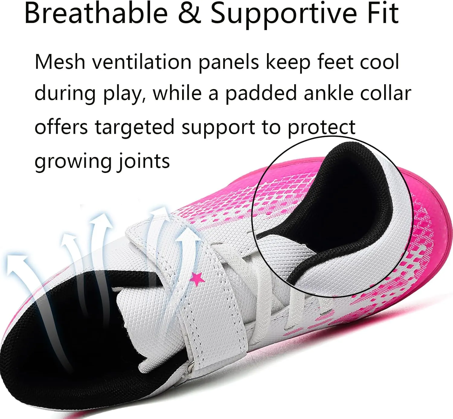 Kids Turf Soccer Shoes Boys Girls Youth Indoor Outdoor Soccer Cleats Football Shoes (Toddler/Little Kid/Big Kid)