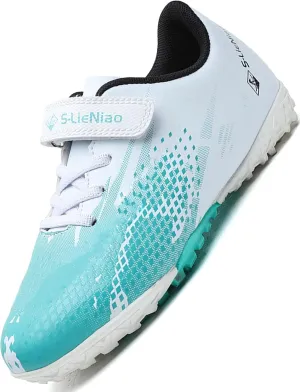 Kids Turf Soccer Shoes Boys Girls Youth Indoor Outdoor Soccer Cleats Football Shoes (Toddler/Little Kid/Big Kid)
