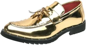 Loafers for Men Tassel Shoe Men's Cowhide Handmade Sewing Casual Wedding Party Slip on Pointed Dress Shoes Man
