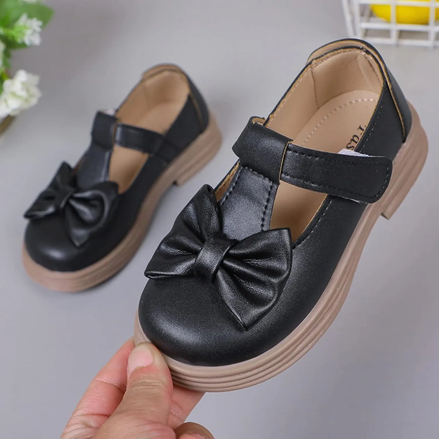 Mary Jane Dress Shoes for Girl Toddler Kids Platform Uniform Shoes School Oxford Flats for Girl Party Wedding Shoes