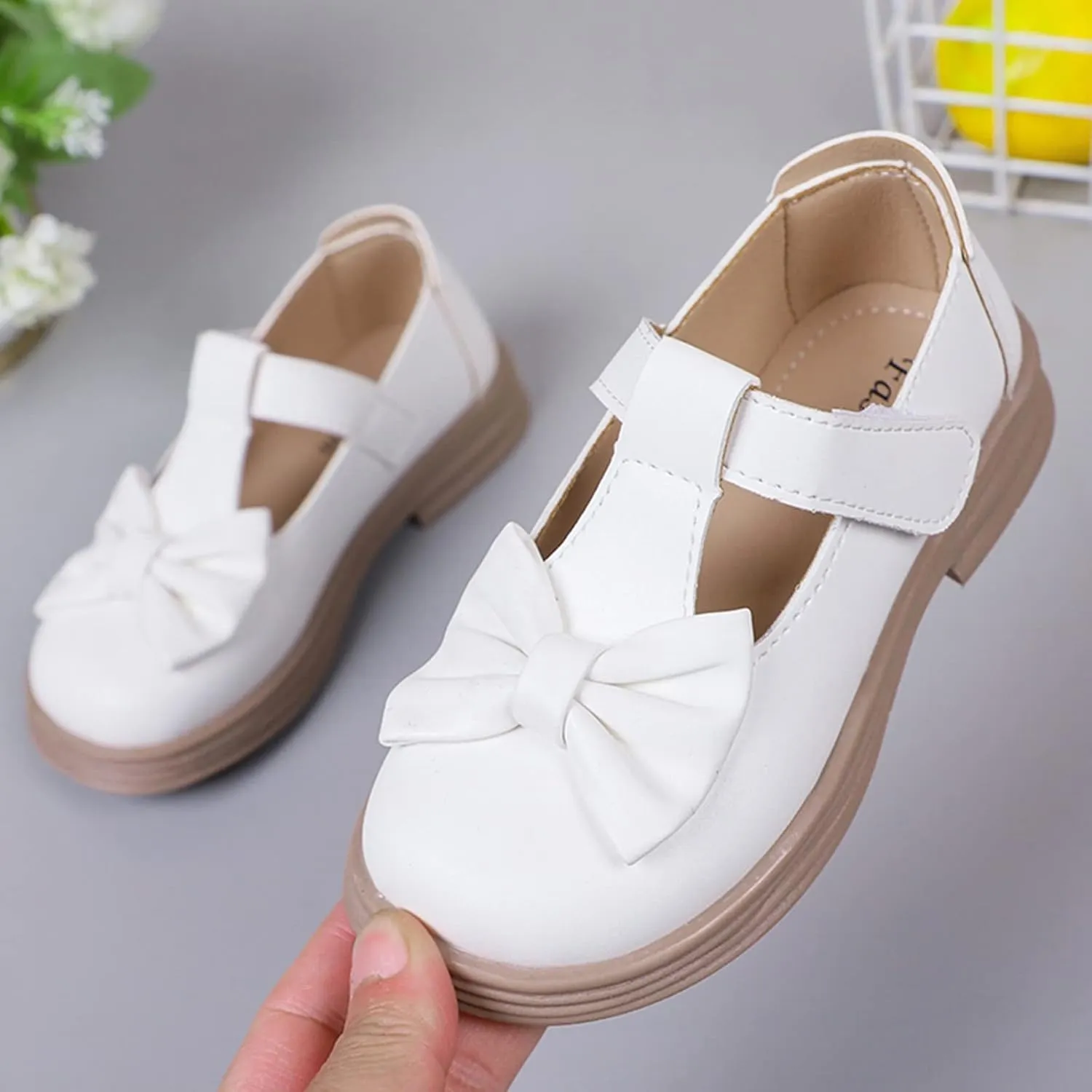 Mary Jane Dress Shoes for Girl Toddler Kids Platform Uniform Shoes School Oxford Flats for Girl Party Wedding Shoes