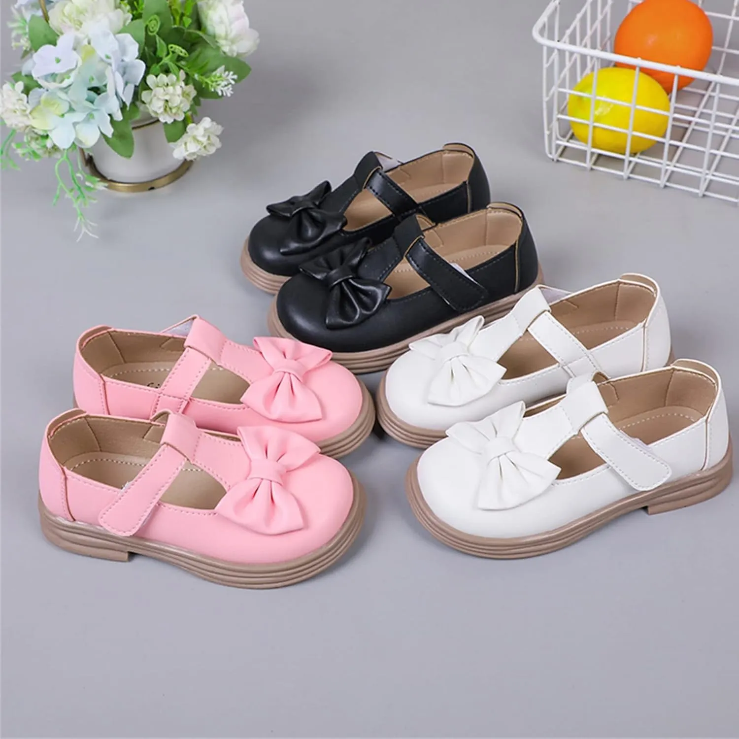 Mary Jane Dress Shoes for Girl Toddler Kids Platform Uniform Shoes School Oxford Flats for Girl Party Wedding Shoes