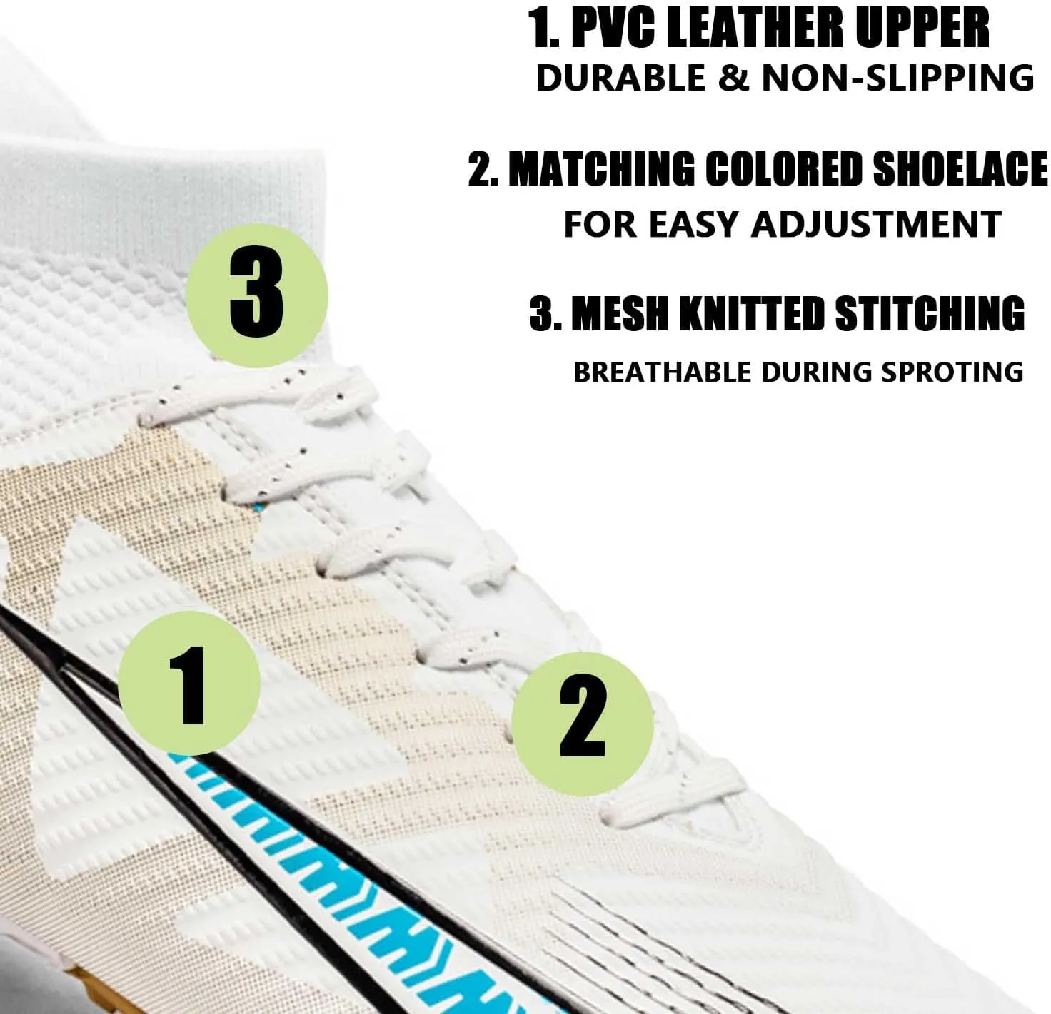 MEBAMY Soccer Cleats for Mens Womens Turf Soccer Shoes SD