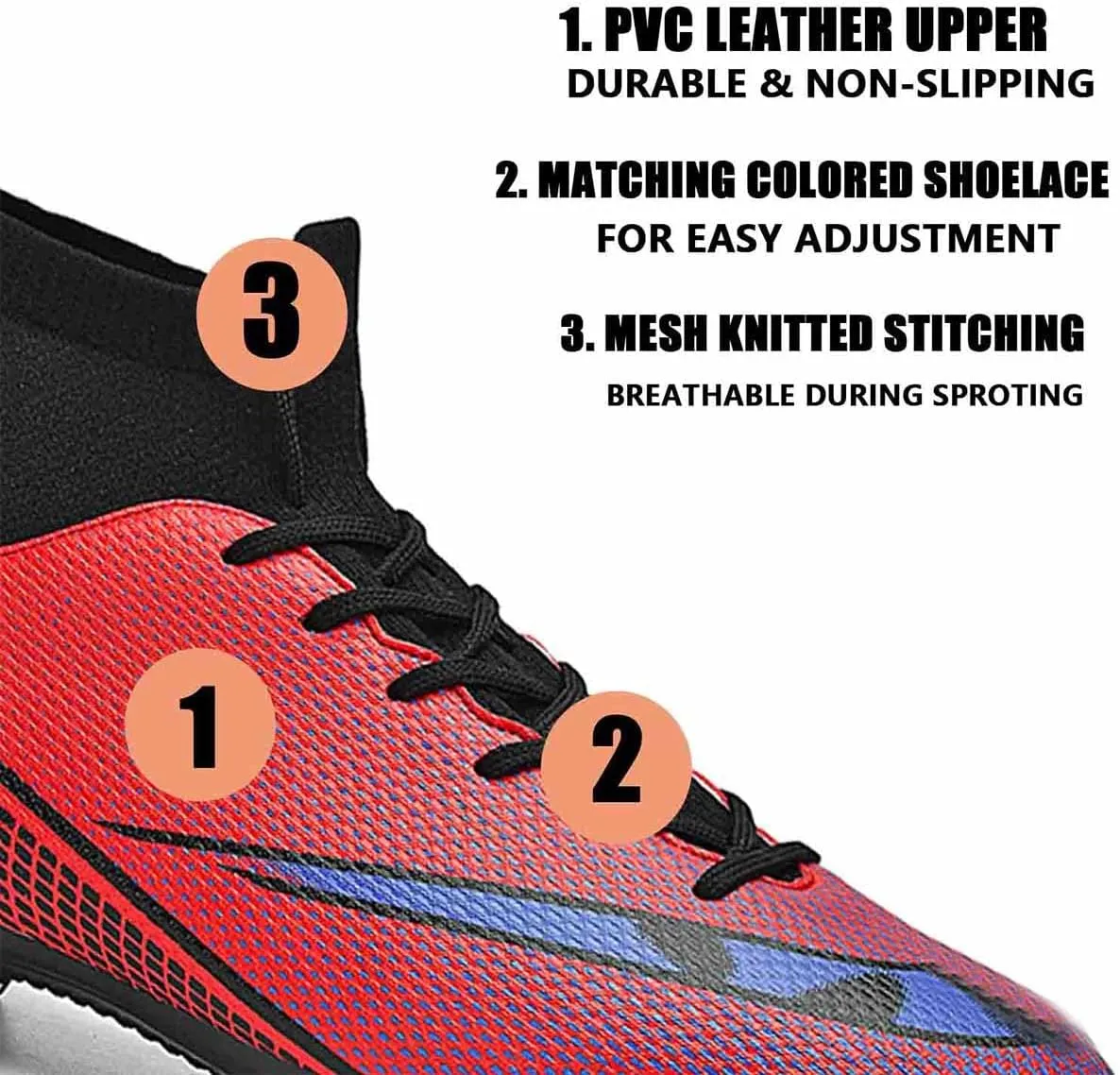 MEBAMY Soccer Cleats for Mens Womens Turf Soccer Shoes SD