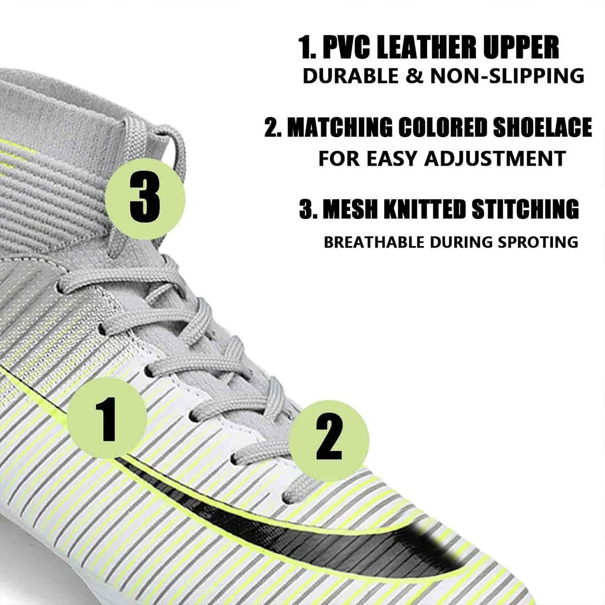 MEBAMY Soccer Cleats for Mens Womens Turf Soccer Shoes SD