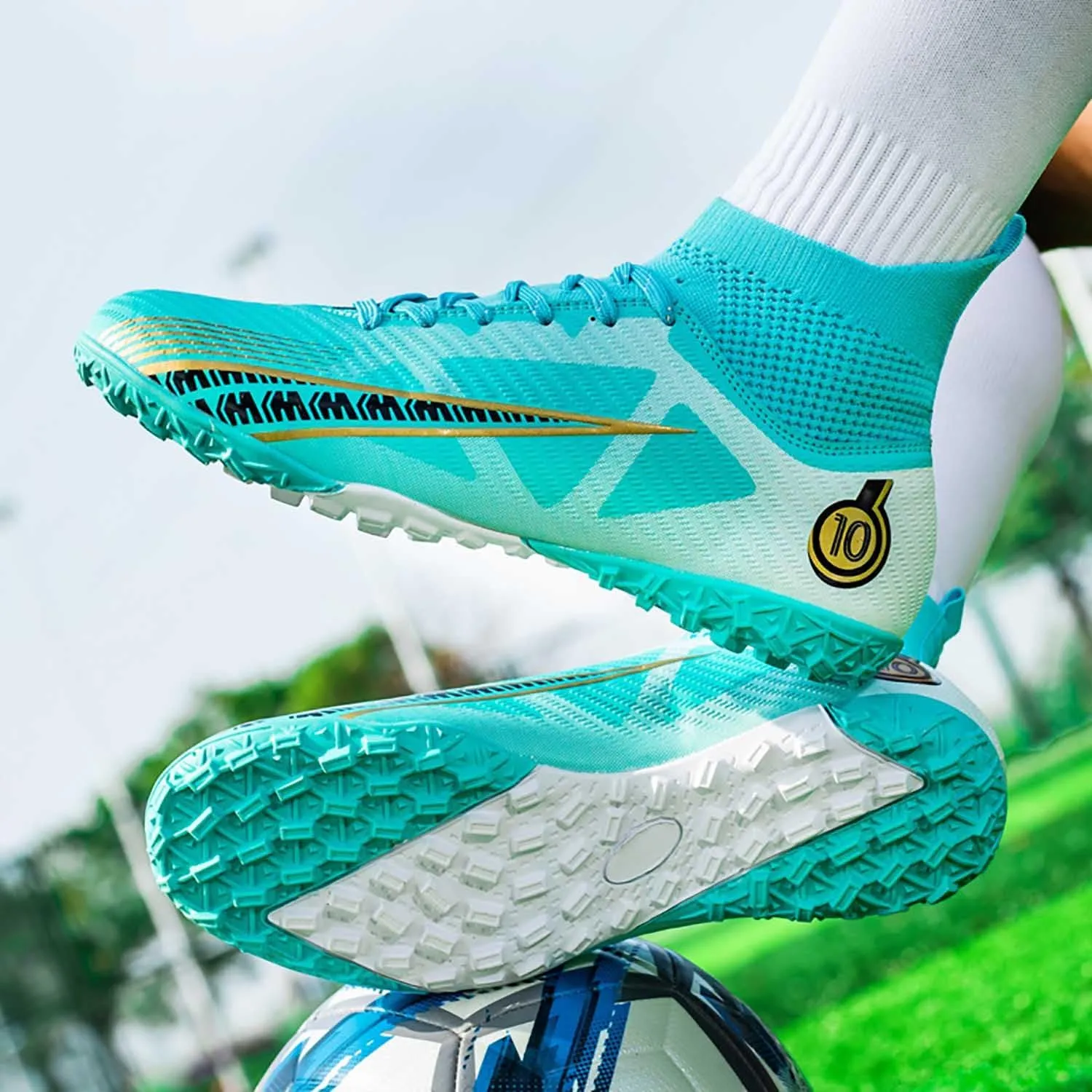 MEBAMY Soccer Cleats for Mens Womens Turf Soccer Shoes SD