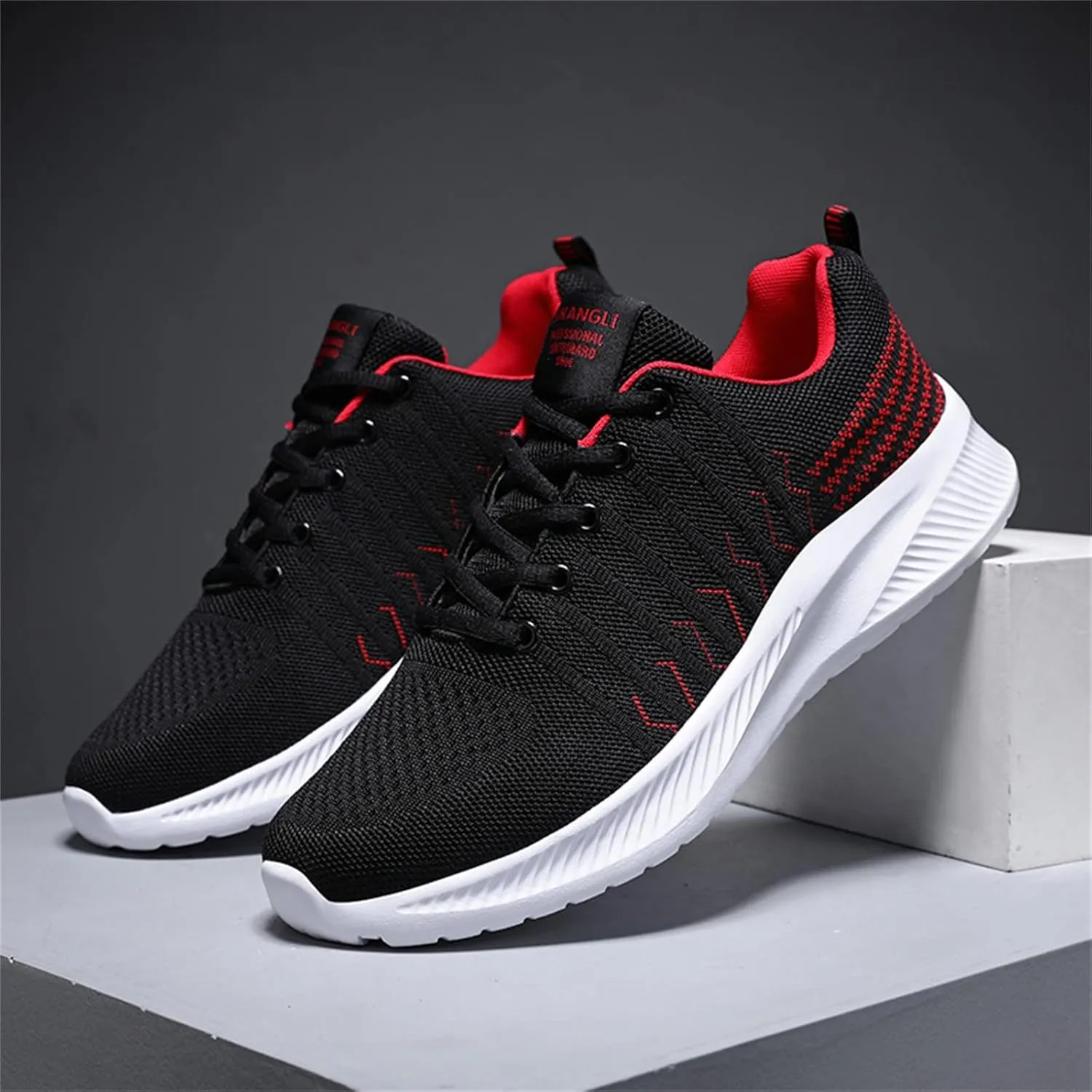 Men Mesh Lace Up Casual Shoes Comfortable Breathable Soft Sole High Tops Men Sneaker