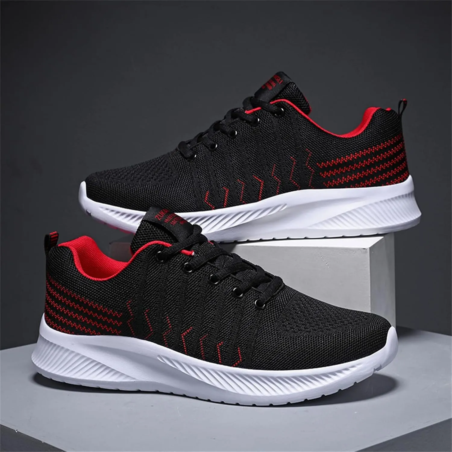 Men Mesh Lace Up Casual Shoes Comfortable Breathable Soft Sole High Tops Men Sneaker