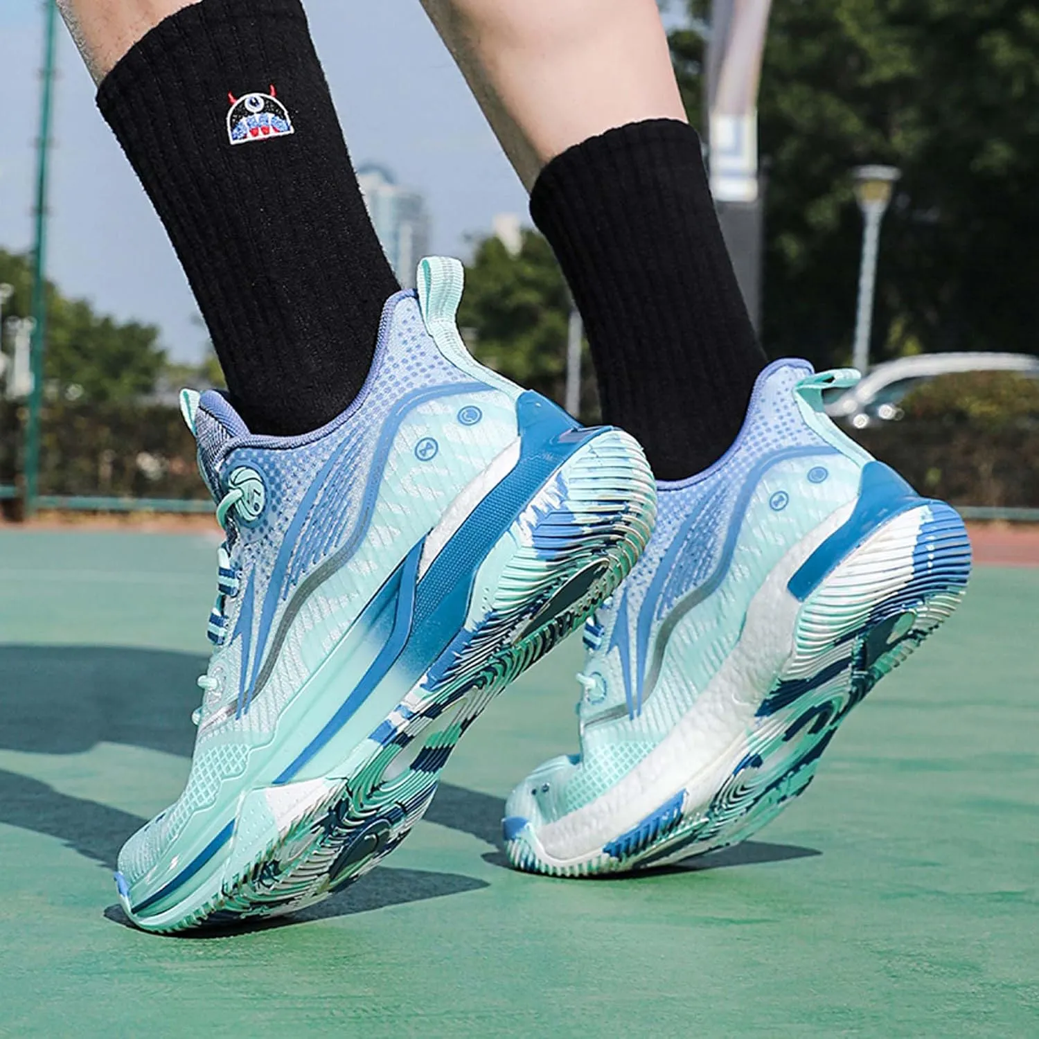 Men's Breathable High-Top Basketball Shoes with Arch Support – Anti-Slip Design for Outdoor Training, Casual Sports & Daily Wear