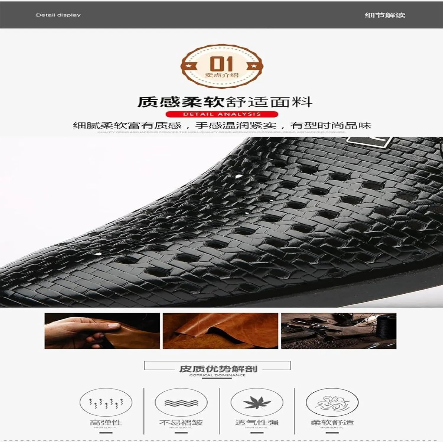 Men's Breathable Leather Wingtip Brogue Oxford Shoes Gentleman Wedding Business Work Office Outdoor Party Casual Shoes Formal Sneakers