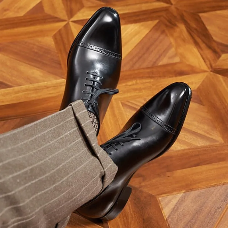 Men's Breathable Leather Wingtip Brogue Oxfords Men's Business Casual Loafers Patent r Formal Oxford Slip On Genuine Prom Suit Shoes