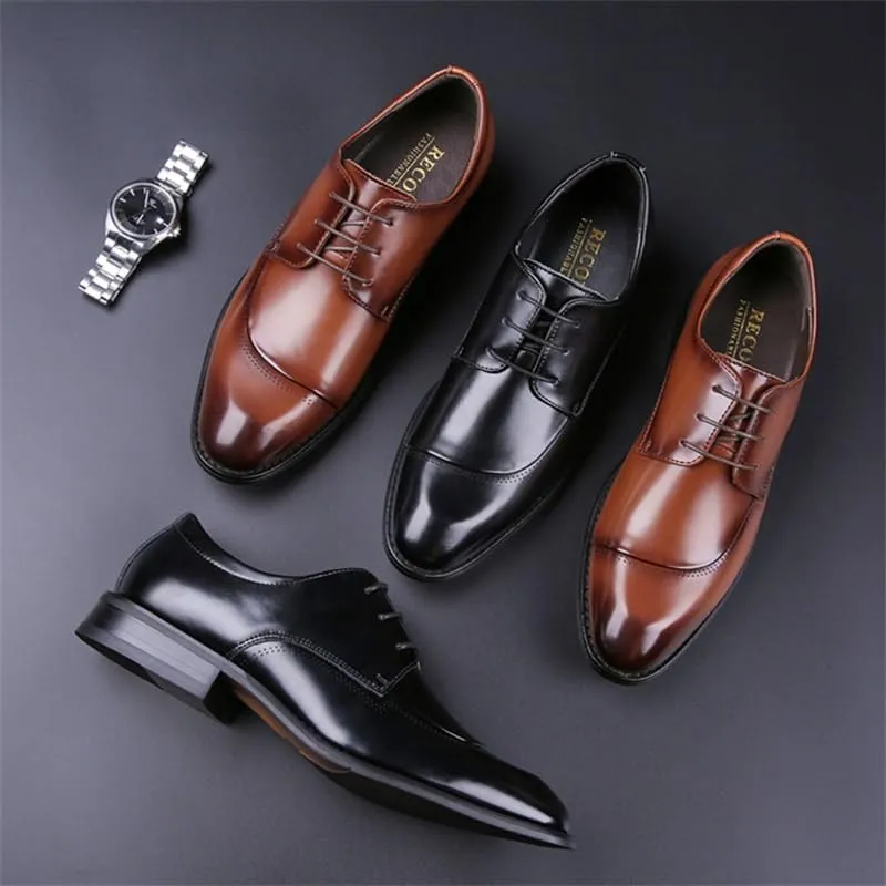 Men's Business Leather Shoes Loafers Patent Leather Swallowtail Formal Shoes Suitable for Wedding Banquets and Daily Travel