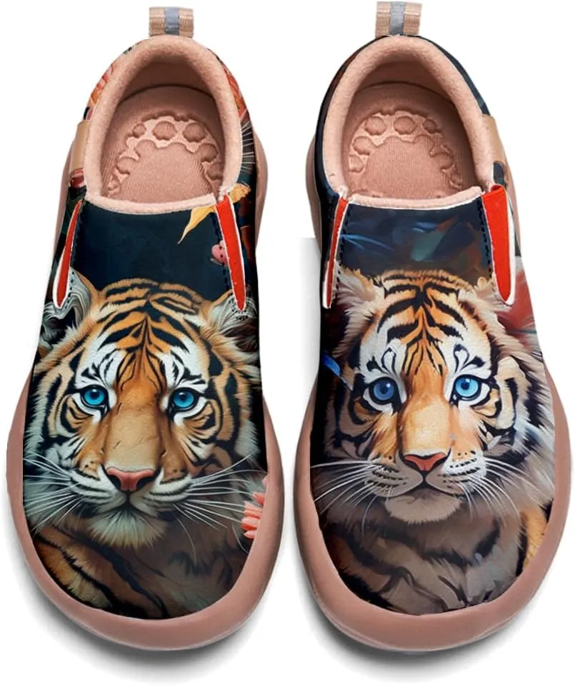 Men's Casual Loafers Animal Painted Sneakers Lightweight Slip-Ons Walking Travel Shoes Mechanical Style
