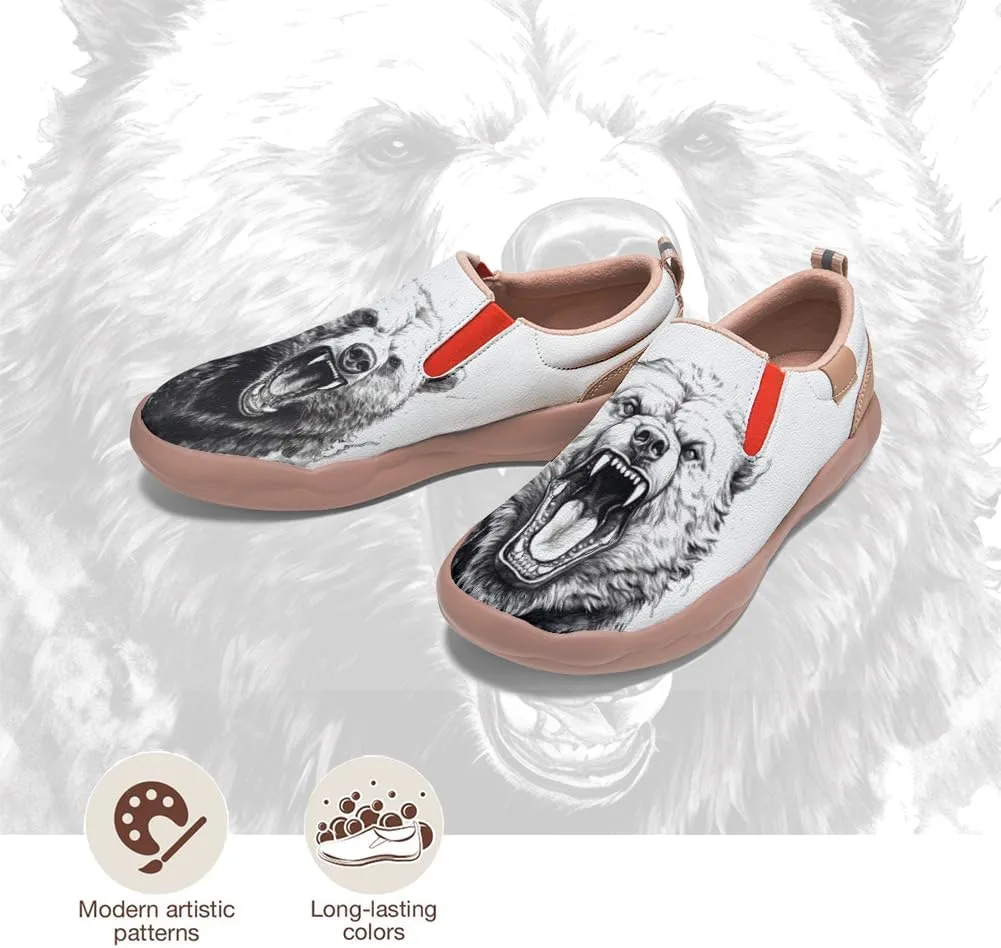 Men's Casual Loafers Animal Painted Sneakers Lightweight Slip-Ons Walking Travel Shoes Mechanical Style