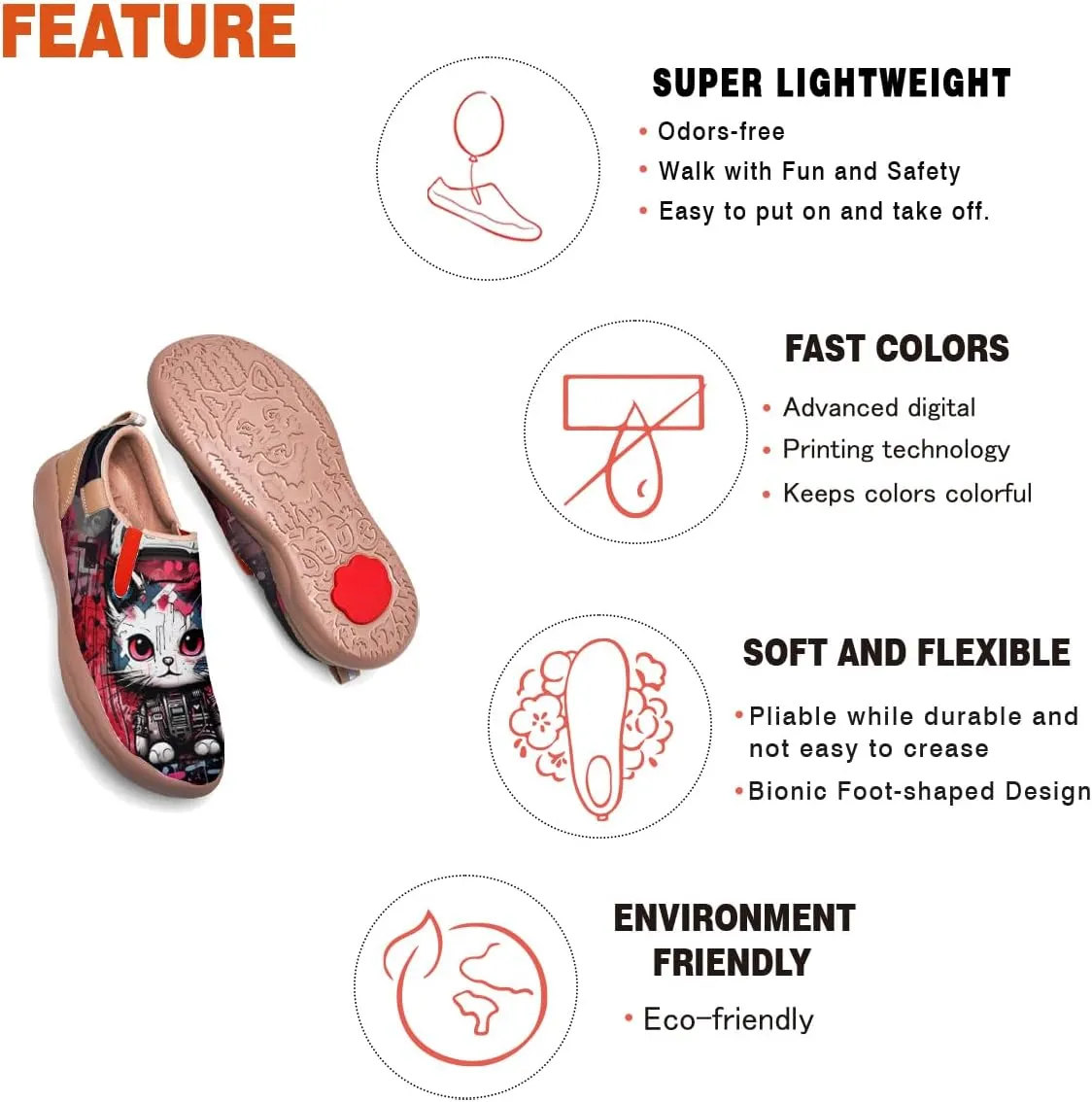 Men's Casual Loafers Animal Painted Sneakers Lightweight Slip-Ons Walking Travel Shoes Mechanical Style