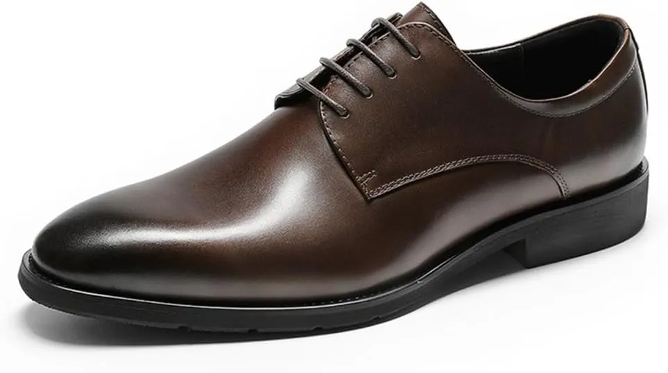 Men's Classic Derby Shoes - Comfortable Loafers for Weddings, Office, and Formal Events