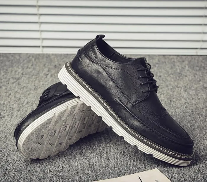 Mens Classic Dress Shoes Business Sneakers Casual Shoes Brogue Oxford Shoes