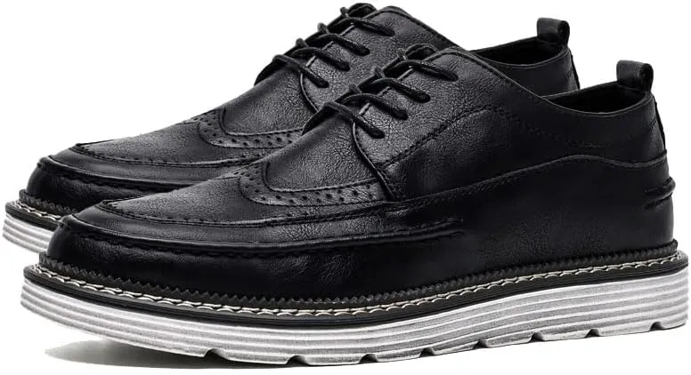 Mens Classic Dress Shoes Business Sneakers Casual Shoes Brogue Oxford Shoes