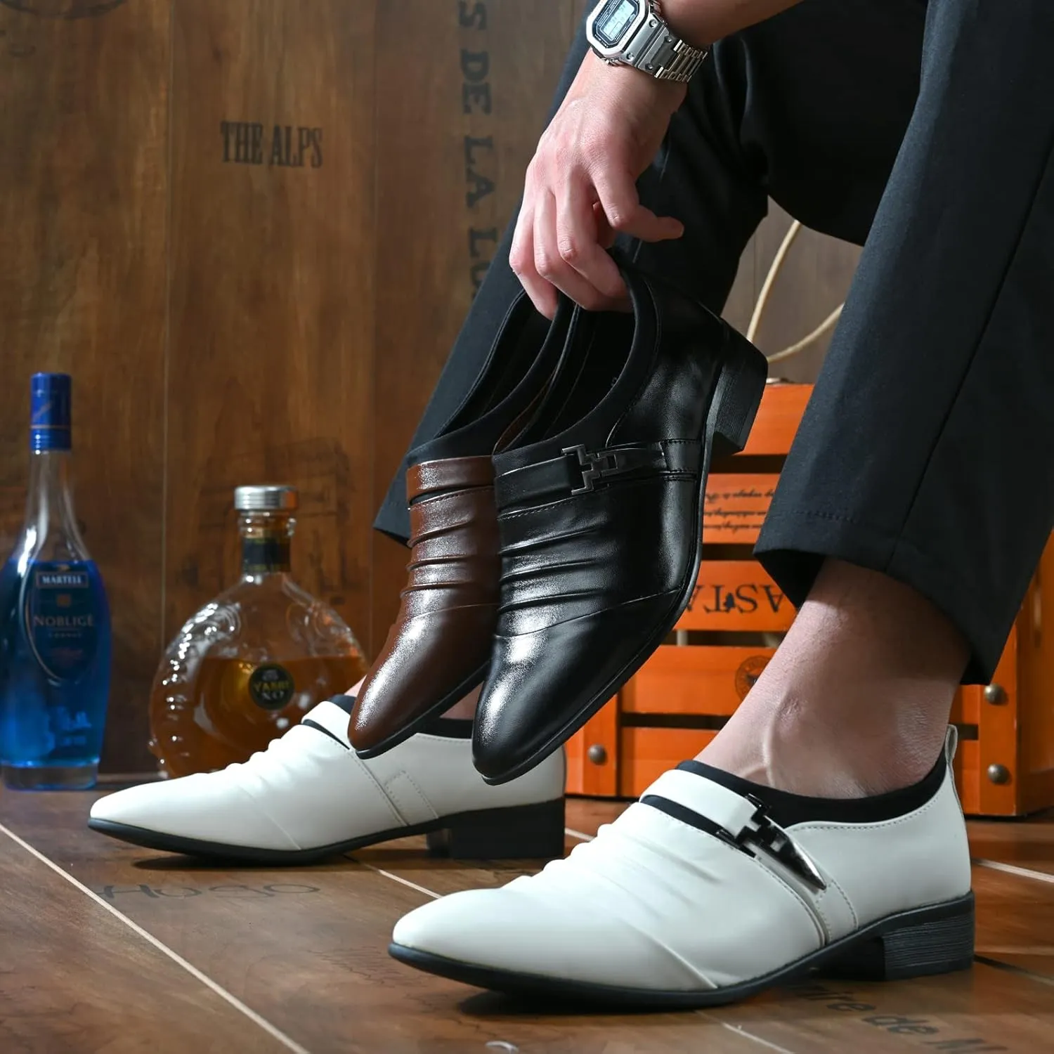 Men's Classic Oxford Shoes Dress Breathable Leather Shoes
