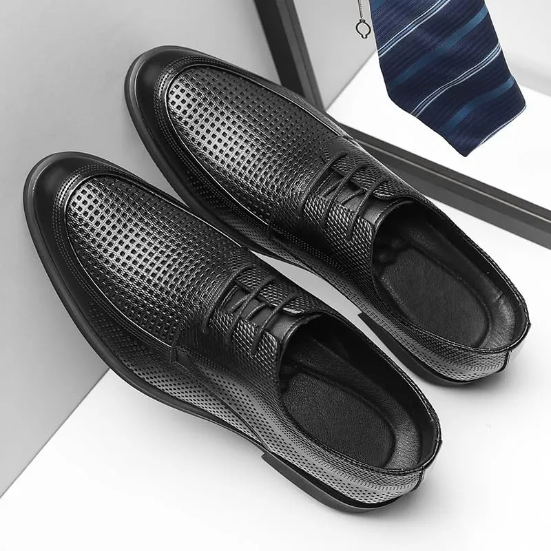 Men's Classic Oxford Shoes Mens Leather Lace-up Casual Business Formal Dress Shoes Derby Shoes for Men(10.5)