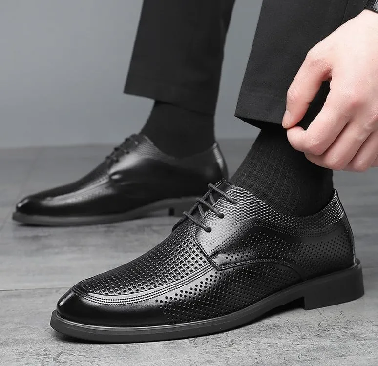 Men's Classic Oxford Shoes Mens Leather Lace-up Casual Business Formal Dress Shoes Derby Shoes for Men(10.5)