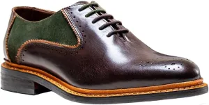 Mens Derby Lace Up Suede Leather Mix Dress Shoes Formal Wedding Business Footwear
