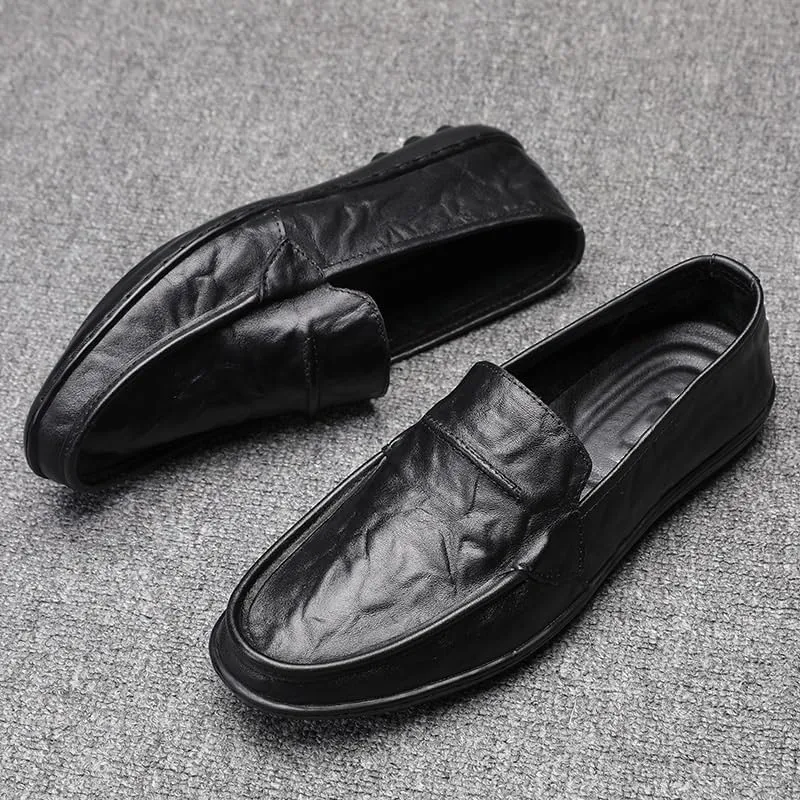 Men's Dress Comfort Loafer Mens Casual Loafers Slip On Leather Shoes Lightweight Driving Shoes Moccasins Classic Loafer Flats Boat Shoes