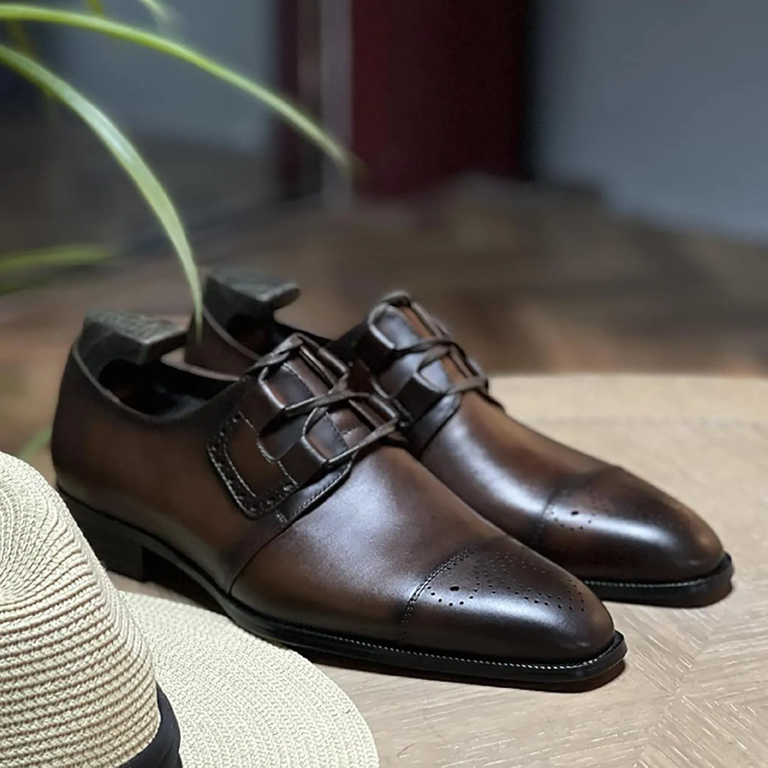Men's Dress Leather Shoes Formal Loafers for Men Casual Slip On Moccasins Leather Lightweight Driving Shoes Business Shoes