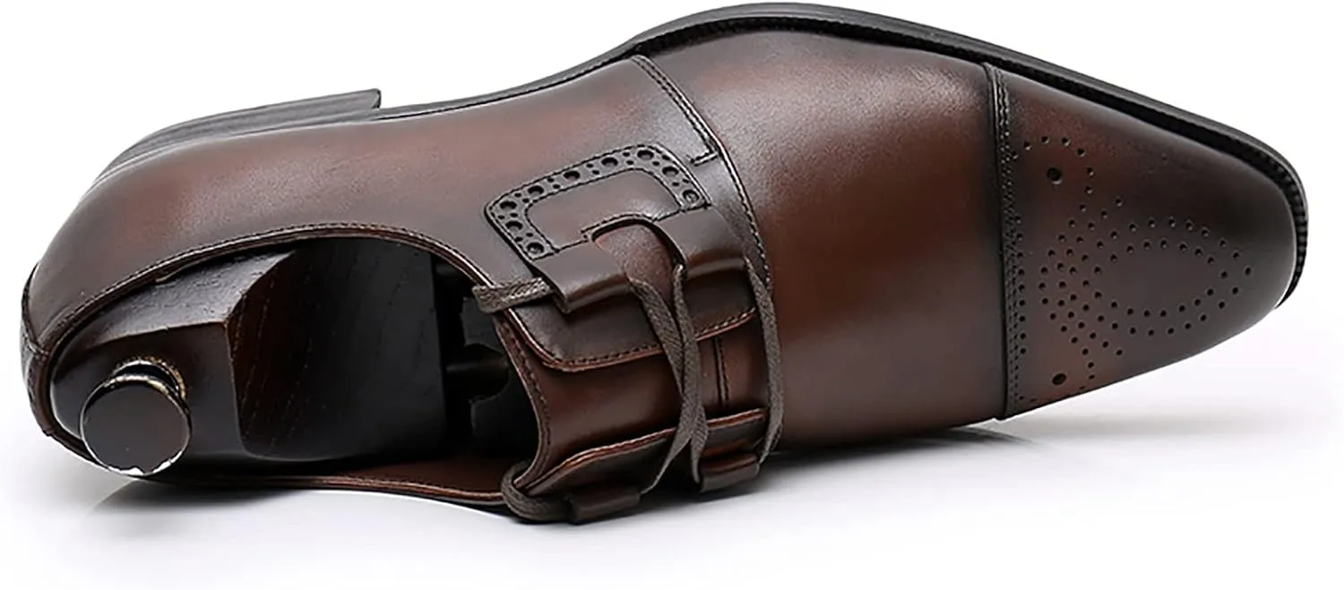 Men's Dress Leather Shoes Formal Loafers for Men Casual Slip On Moccasins Leather Lightweight Driving Shoes Business Shoes