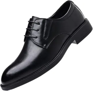 Men's Dress Shoes Patent Leather Classic Lace-up Mens Oxfords Business Wedding Derby Shoes for Men