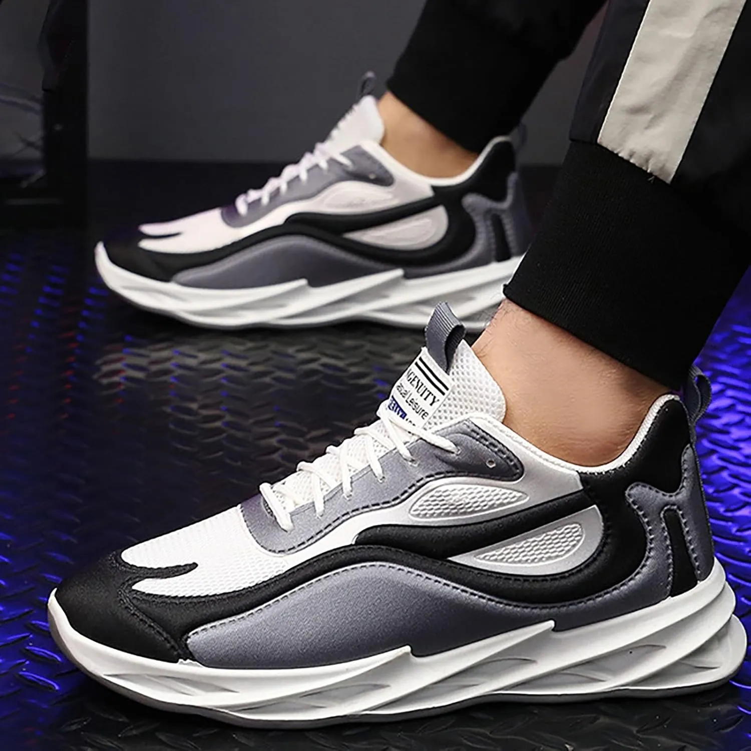 Men's Fashion Sneakers Mens Athletic Shoes Slip on Shoe for Men Tennis Shoe for Men Sport Mesh Sneaker