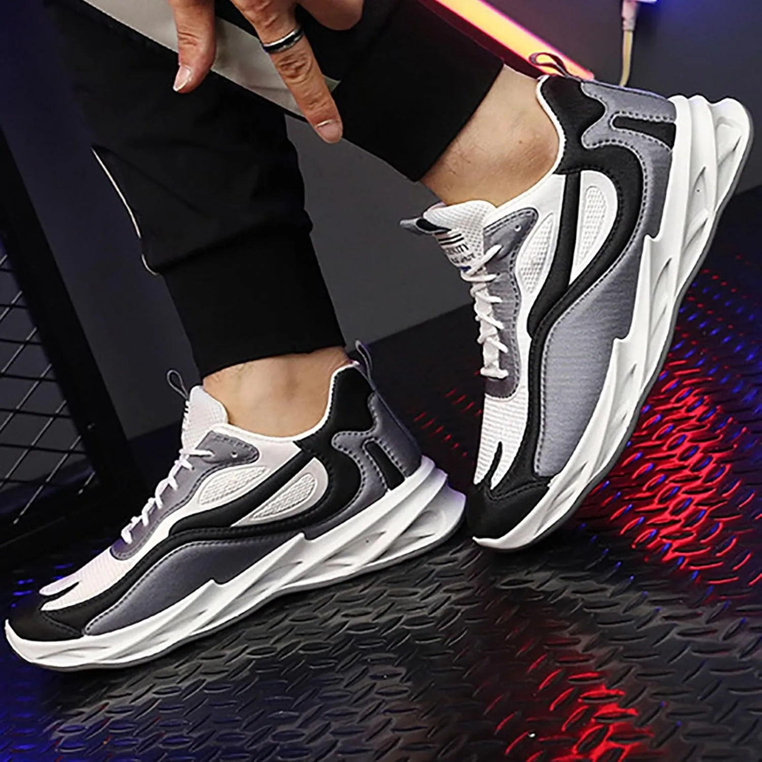 Men's Fashion Sneakers Mens Athletic Shoes Slip on Shoe for Men Tennis Shoe for Men Sport Mesh Sneaker