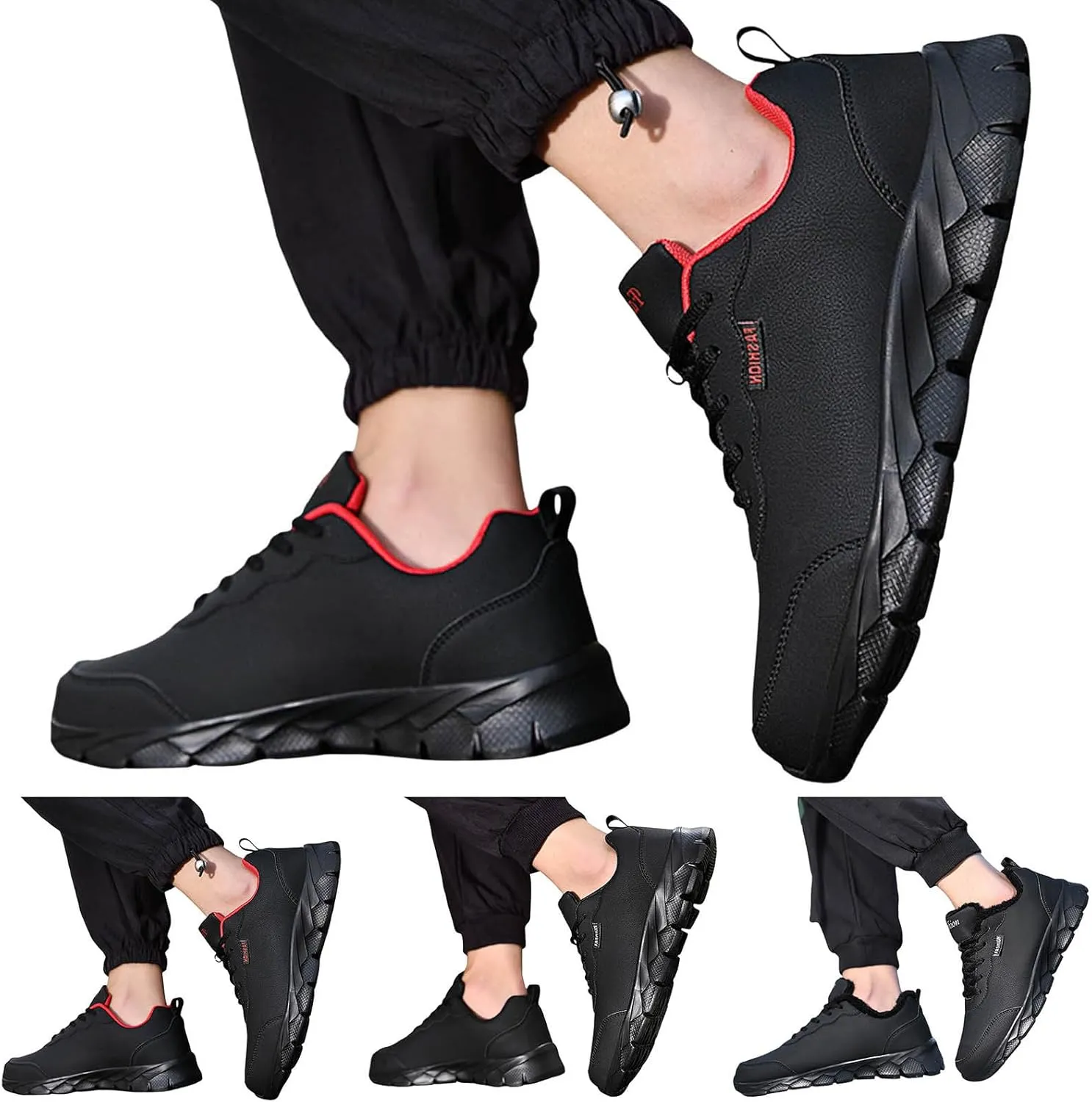 Men's Fashion Sneakers Men’s Sneakers Casual Shoes Fashion Black Shoes Casual Tennis for Men Hiking Skateboarding