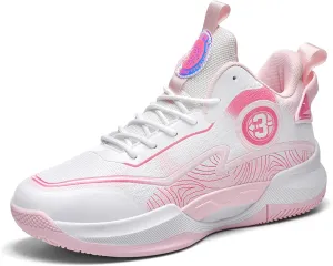 Men's High Top Basketball Shoes, Breathable Mesh Basketball Boots Suitable for Indoor/Outdoor Games