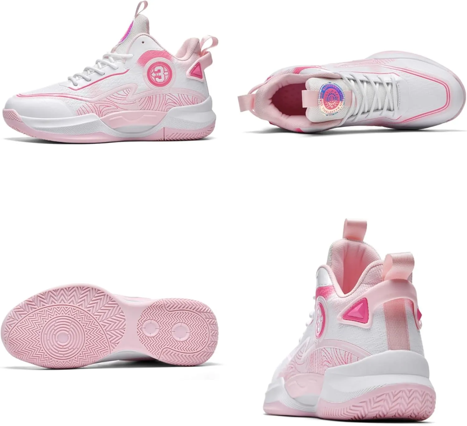 Men's High Top Basketball Shoes, Breathable Mesh Basketball Boots Suitable for Indoor/Outdoor Games