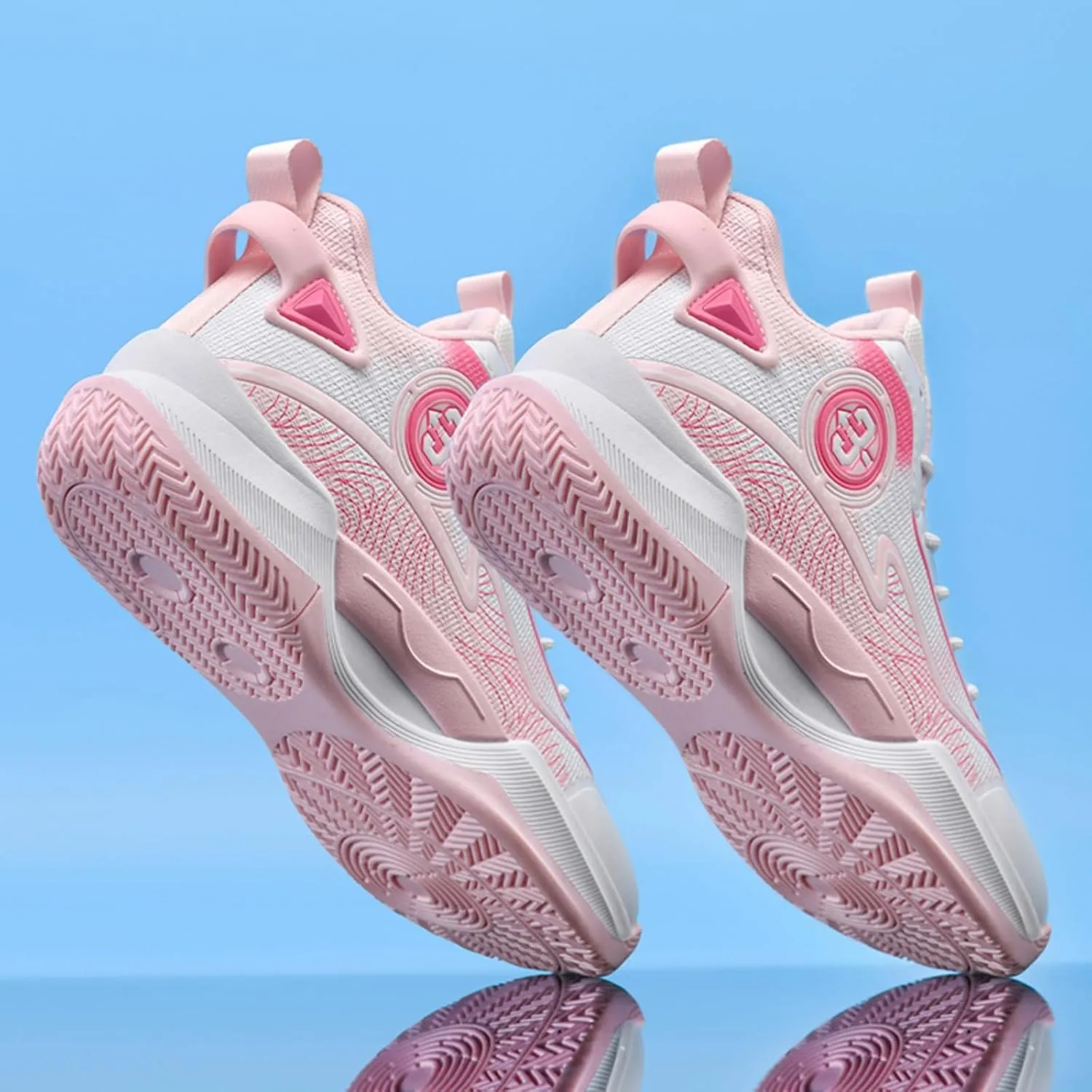 Men's High Top Basketball Shoes, Breathable Mesh Basketball Boots Suitable for Indoor/Outdoor Games