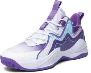 Mens Lace Up High Top Basketball Shoes Fashion Breathable Non Slip Sport Sneakers for Walking Running Tennis Volleyball