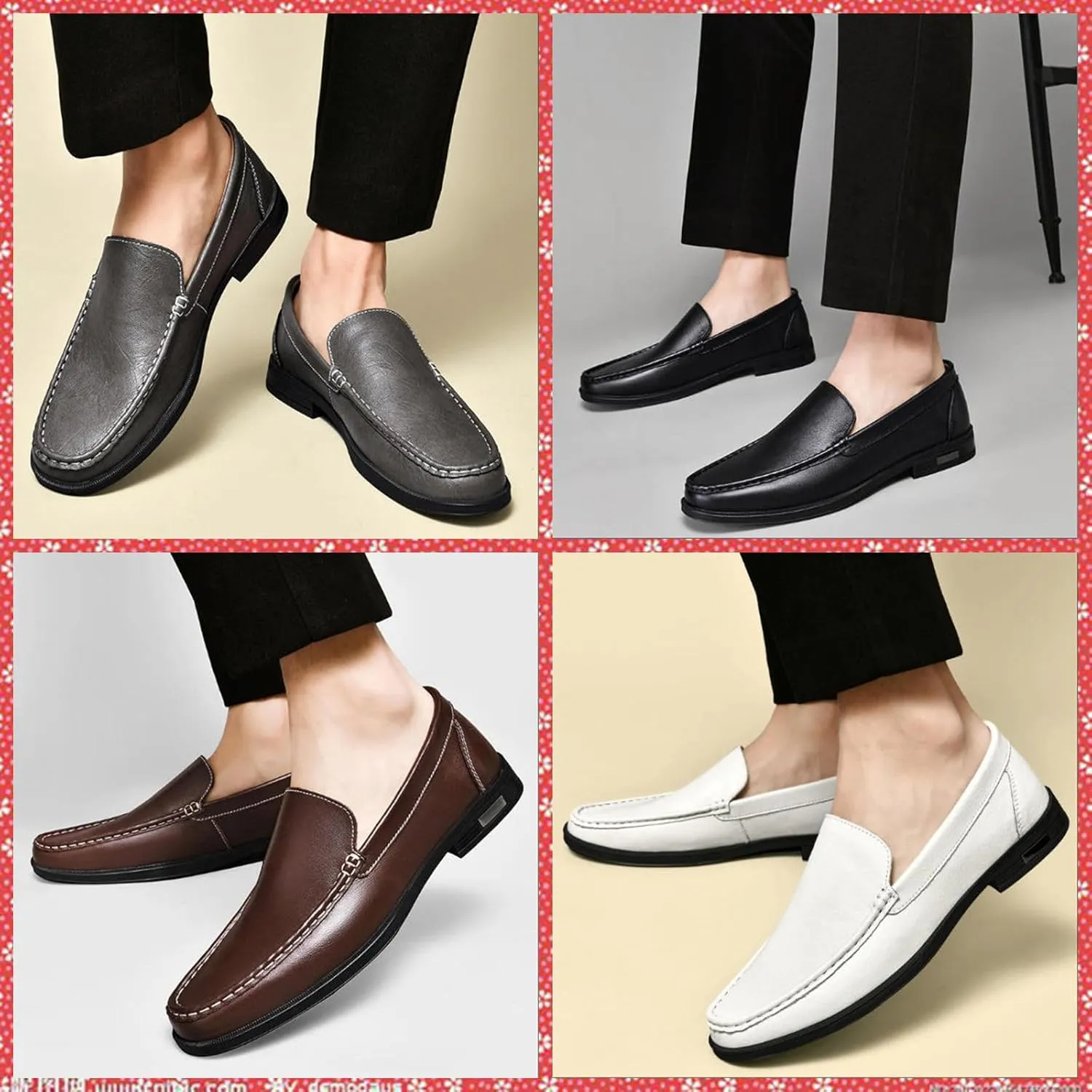 Men's Leather Loafers, Slip-on Dress Shoes, Comfortable Casual Driving Shoes, Men's Oxford, Suitable for Work, Business,Office and Other Occasions