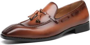 Mens Loafers Casual Dress Slip On Shoes for Men Wedding Tassel Loafers Prom Shoes for Men