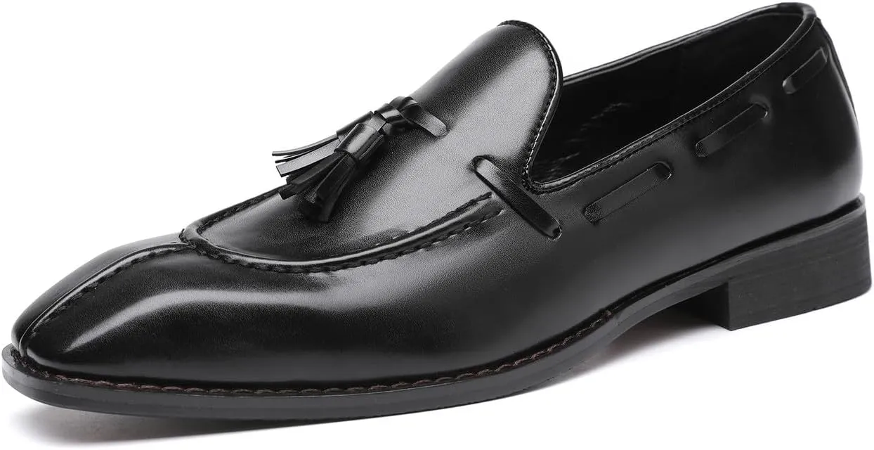 Mens Loafers Casual Dress Slip On Shoes for Men Wedding Tassel Loafers Prom Shoes for Men