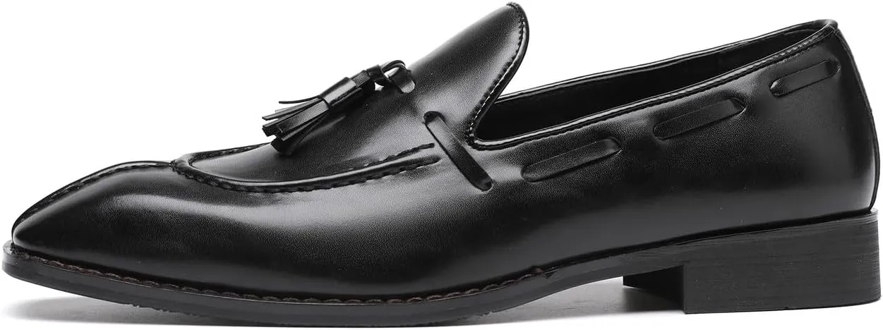 Mens Loafers Casual Dress Slip On Shoes for Men Wedding Tassel Loafers Prom Shoes for Men