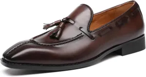 Mens Loafers Casual Dress Slip On Shoes for Men Wedding Tassel Loafers Prom Shoes for Men