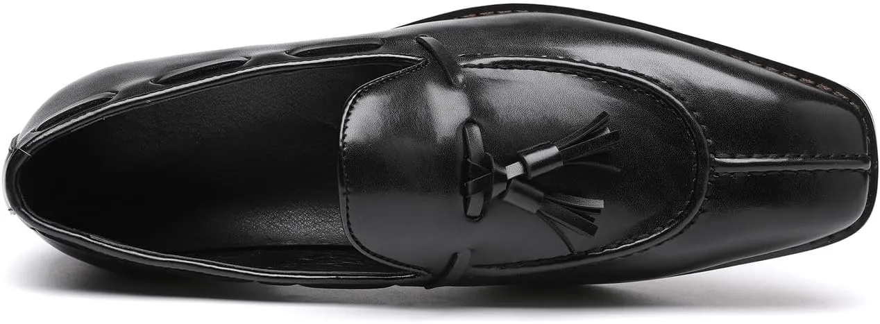 Mens Loafers Casual Dress Slip On Shoes for Men Wedding Tassel Loafers Prom Shoes for Men