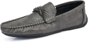 Men's Loafers Round Toe Penny Moccasins Loafers Simple Vegan Leather Anti-Slip Lightweight Flexible Classic Slip-ons
