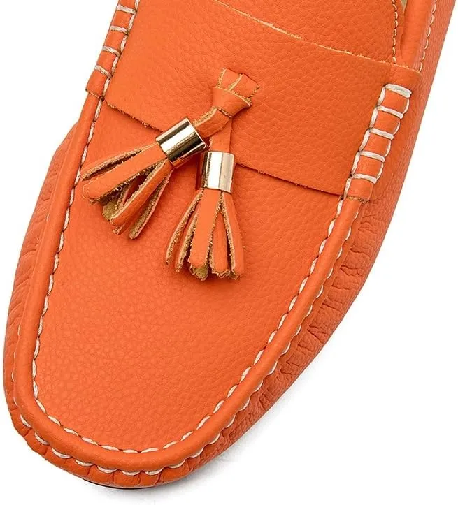 Mens Loafers Round Toe with Tassel Moccasins Driving Loafers Anti-Slip Lightweight Slip Resistant Classic Slip-ons