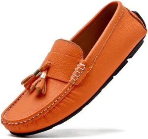 Mens Loafers Round Toe with Tassel Moccasins Driving Loafers Anti-Slip Lightweight Slip Resistant Classic Slip-ons